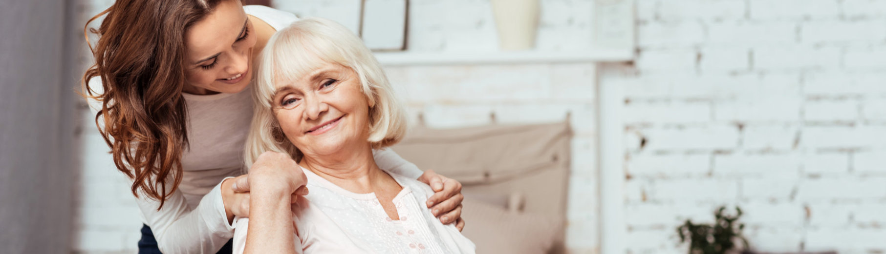 elderly with cargiver